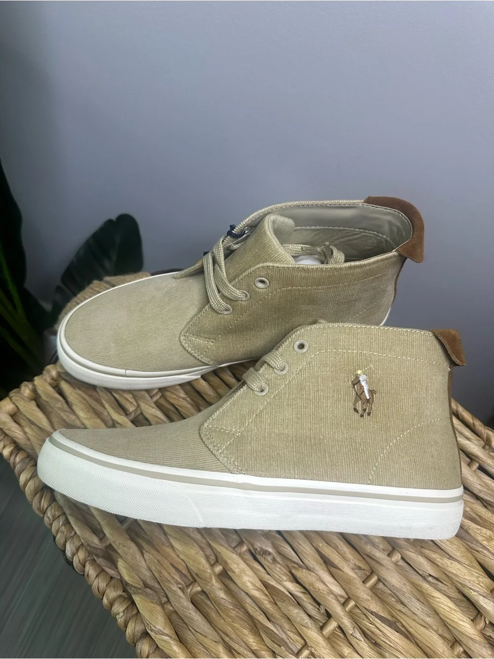 Polo by Ralph Lauren Tan Canvas Chukka Boots